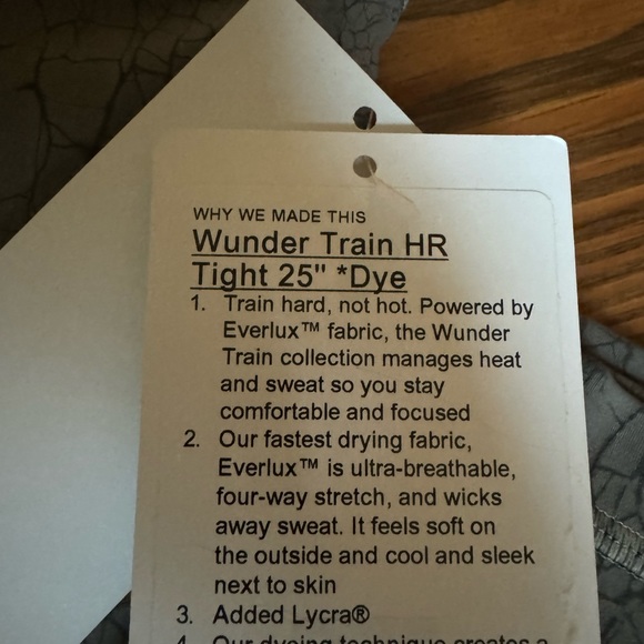 Lululemon size 2 winder train hr tight 25” dye - Picture 5 of 8